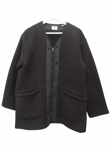 UNIQLO Engineered Garments ノーカラー コート　XL UNIQLO ユニクロ エンジニアガーメンツ フリースノーカラー