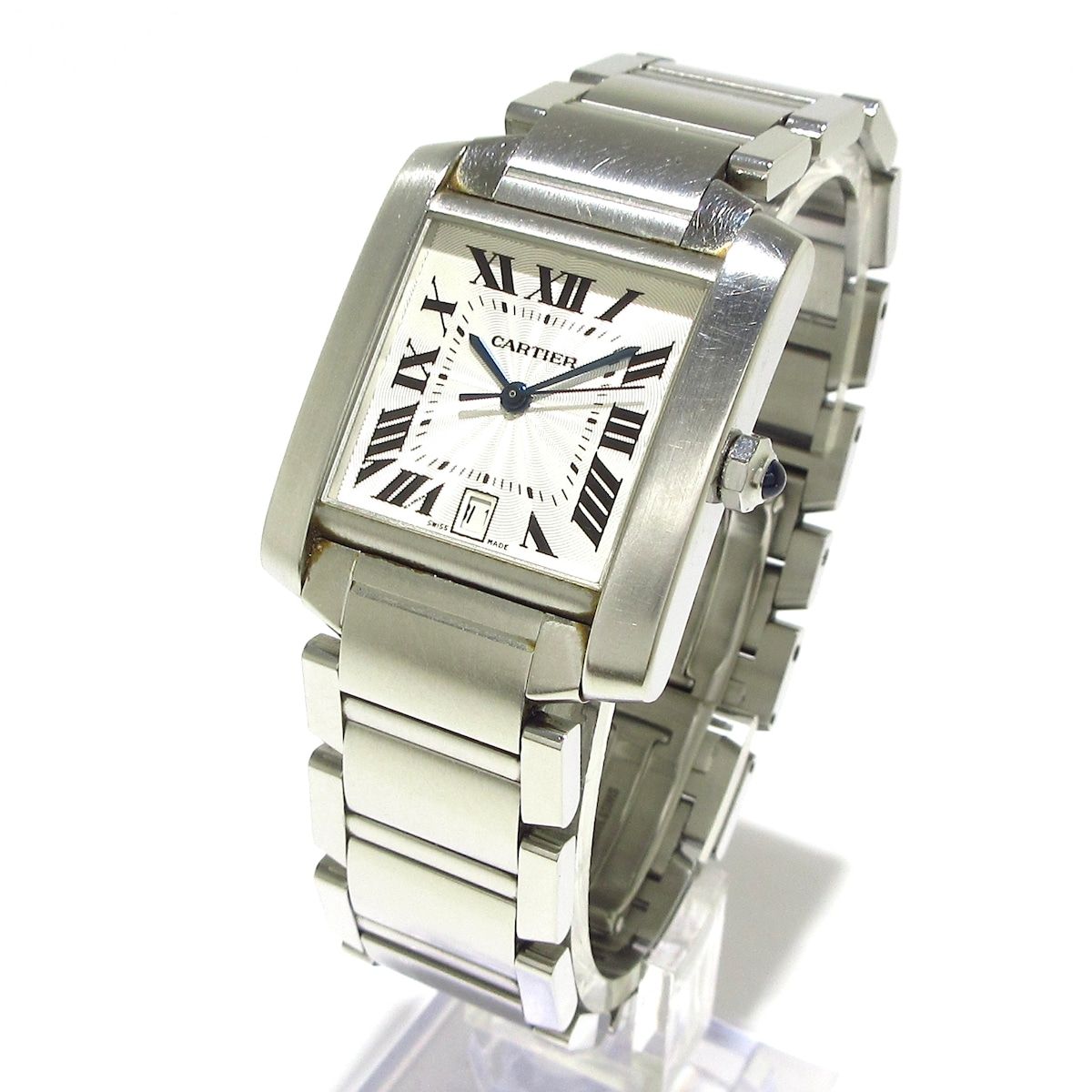 Cartier カルティエ 腕時計 タンクフランセーズLM W51002Q3 メンズ SS 要OH ライトシルバー