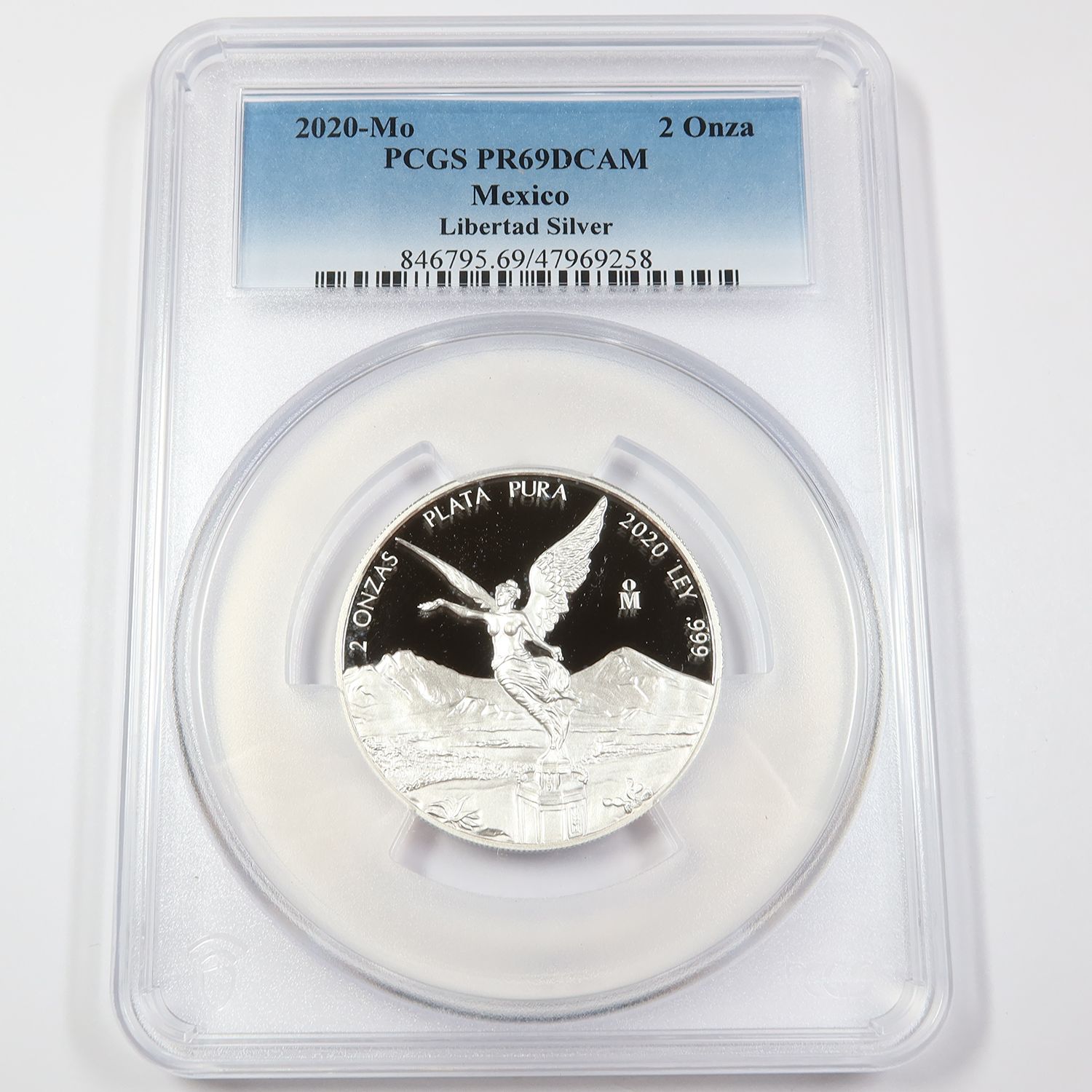 2020 Mo PCGS PR69 DCAM - MEXICO - 2 oz Silver Libertad - Onza