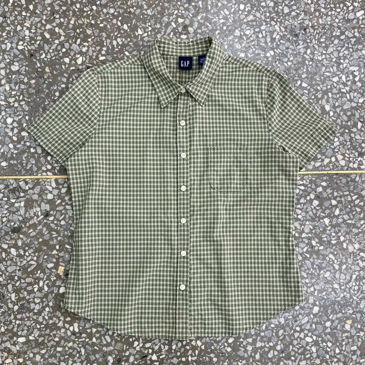 90s 古い GAP ギャップ チェック 半袖 シャツ M
