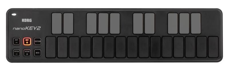 KORG コルグ MIDIキーボード nanoKEY2 DTM|25鍵盤|コンパクト|コントローラー|USB|バスパワー|ソフトウェアライセンス込み ブラック NANOKEY2-BK