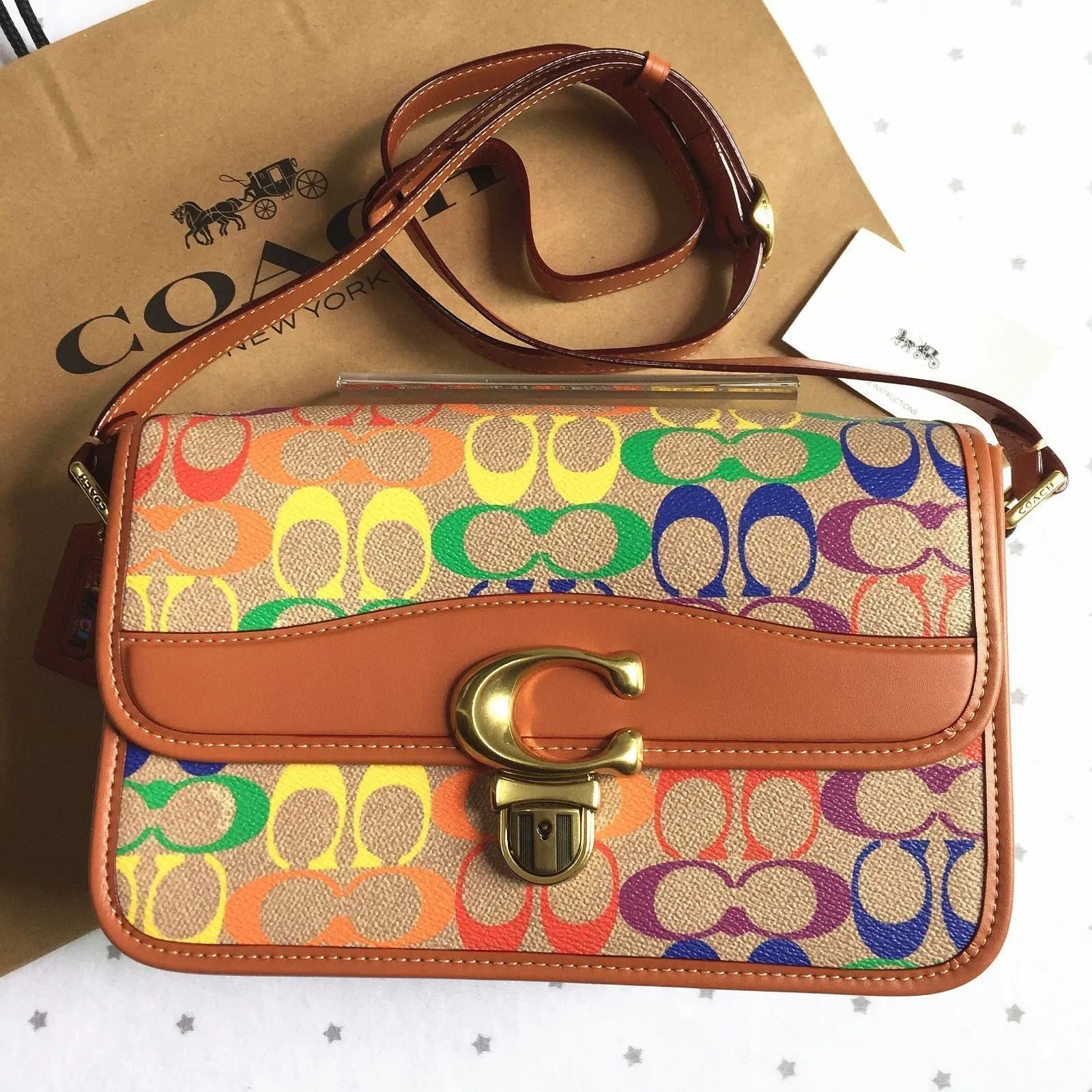 COACH コーチバッグ CA099 ストゥディオ ショルダーバッグ レインボー 
