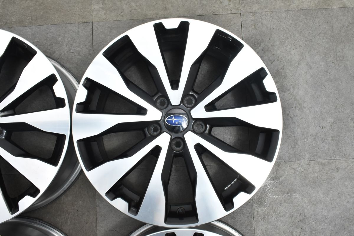 ② スバル　18インチ　７Ｊ　+55 レガシィ　アウトバック 程度良好】スバル レガシィアウトバック 純正 18in 7J +55 PCD114.3 4