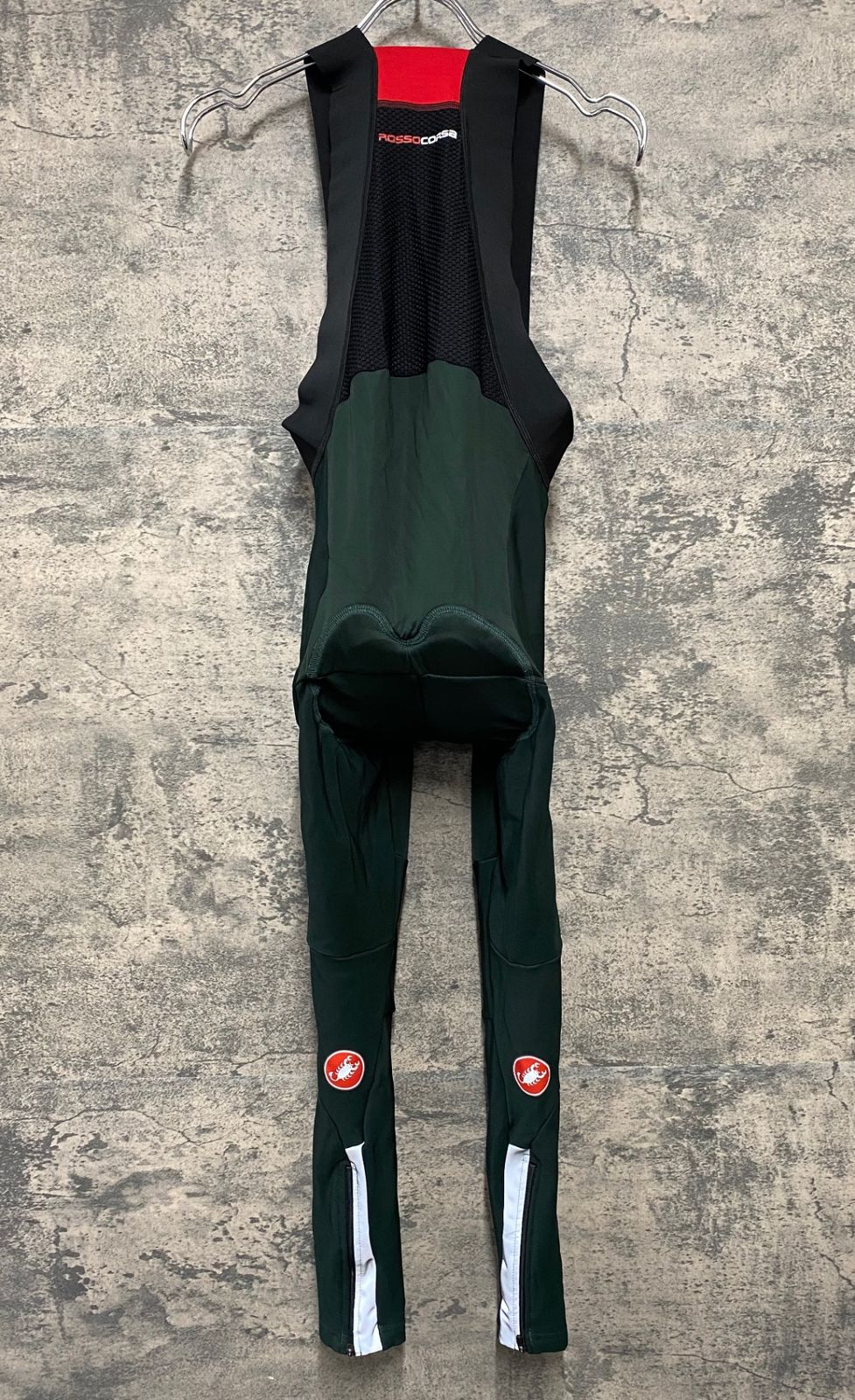 JF619 カステリ CASTELLI ロッソコルサ ROSSO CORSA ビブタイツ 深緑 M
