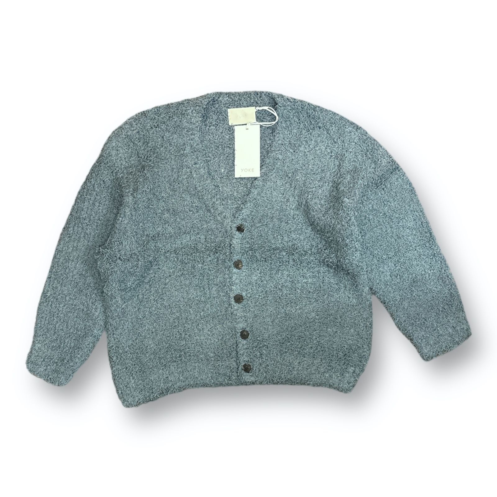 YOKE ブッシーコットンカーディガン YOKE | BUSHY COTTON CARDIGAN(BLACK) | ブシーコットン