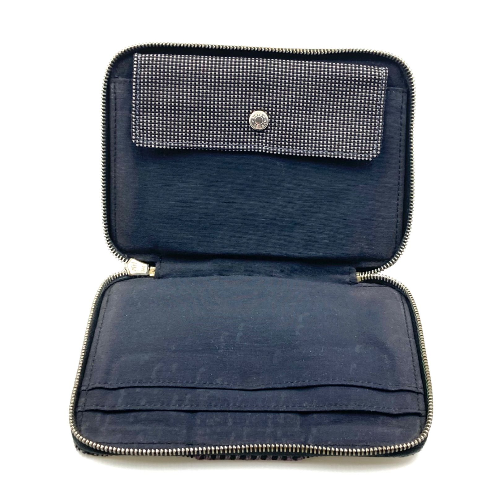 【美品】　HERMES　エルメス　エールライン　パース　PM　ラウンドファスナー　２つ折り　財布　グレー HERMES エールライン ラウンドファスナー コインケース キャンバス