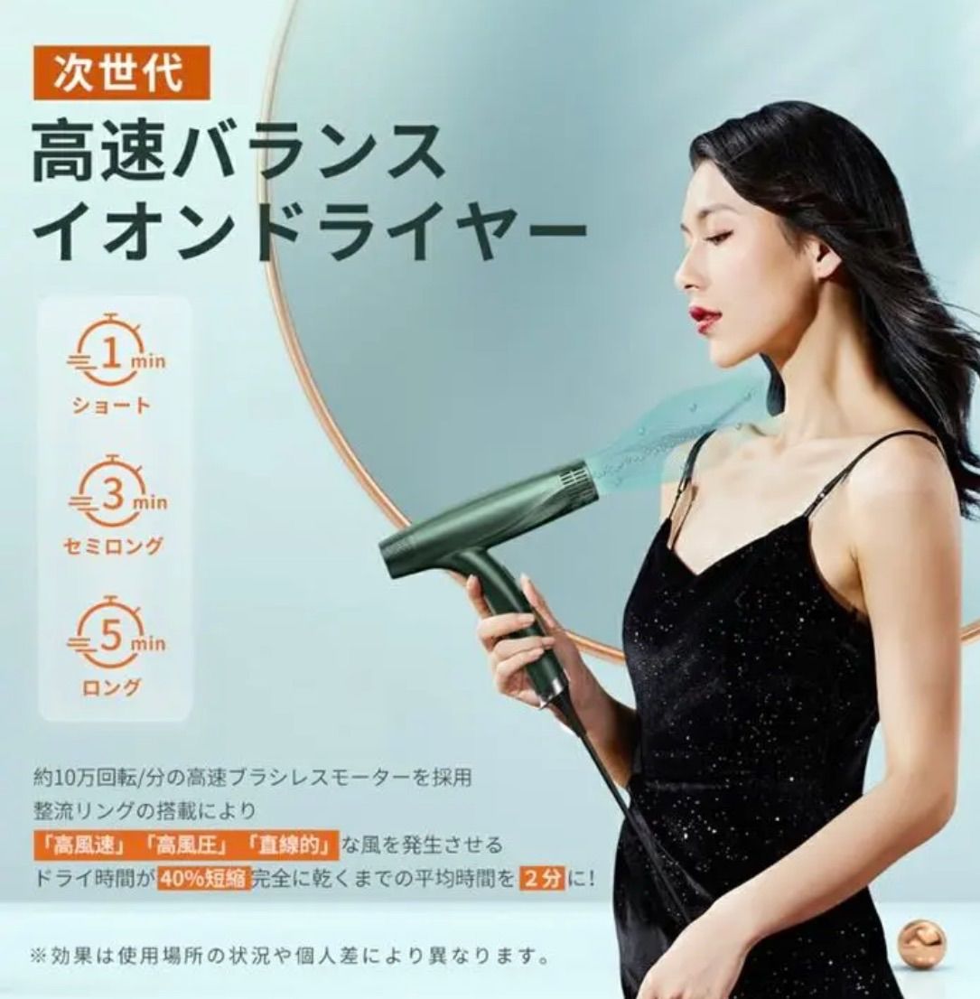 新品未開封】 Moobibear ヘアドライヤー グレー 速乾 低騒音 軽量 