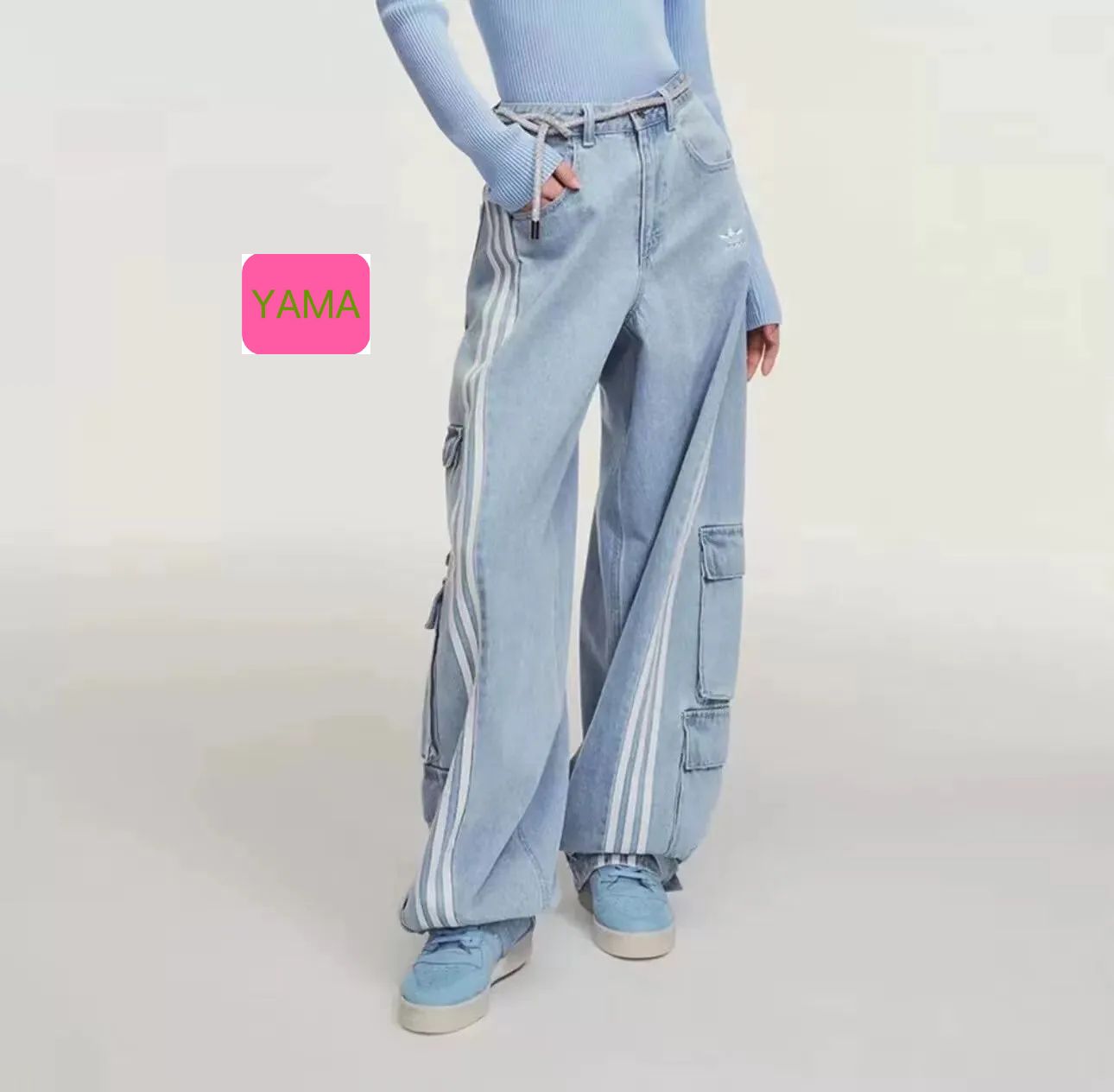 夏のコレクション ADIDASアディダス オリジナルス DENIM CARGOデニム ワークパンツ カーゴパンツ