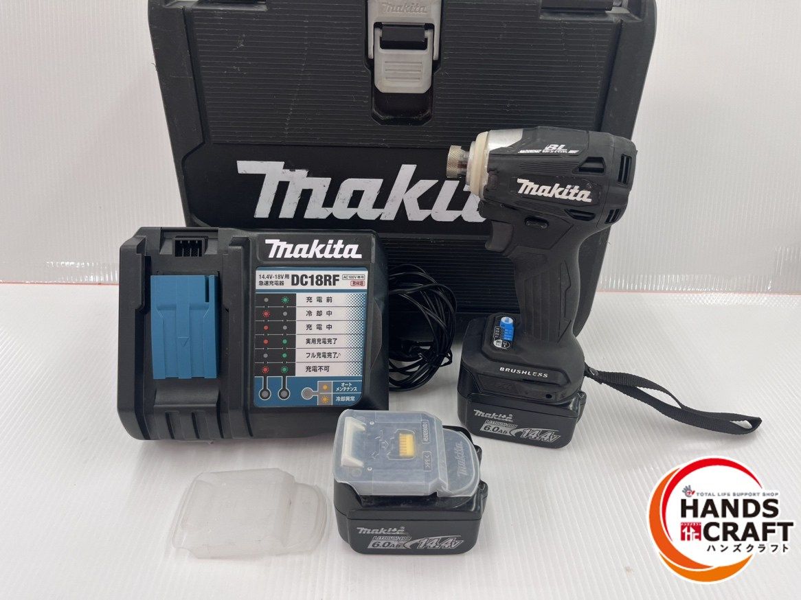 マキタ makita 14.4V インパクトドライバ TD162DRGXB 14.4V6.0Ah 充電回数11回13回 充電器付き 純正品