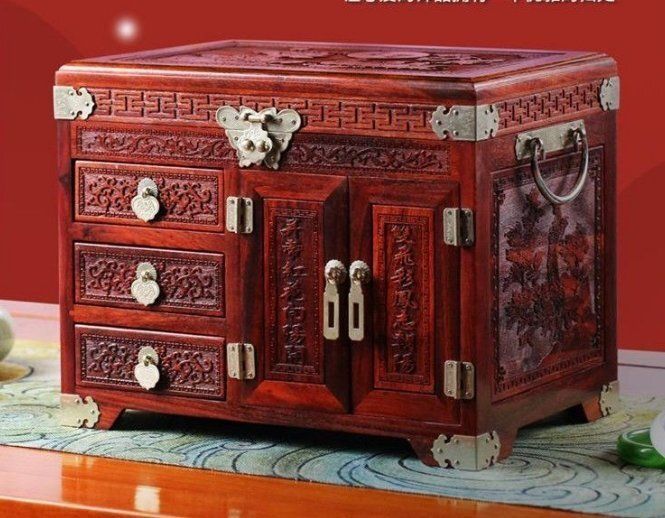 ボックス精緻な紫檀木製