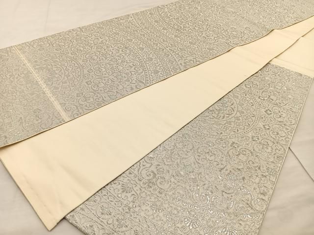 平和屋着物◎六通柄 本袋帯 正倉院更紗花鳥文 本袋手織錦 純