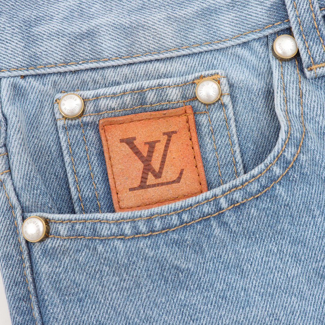 今日特価】LOUIS VUITTON 2025SS 刺繍ポケットデニムショート