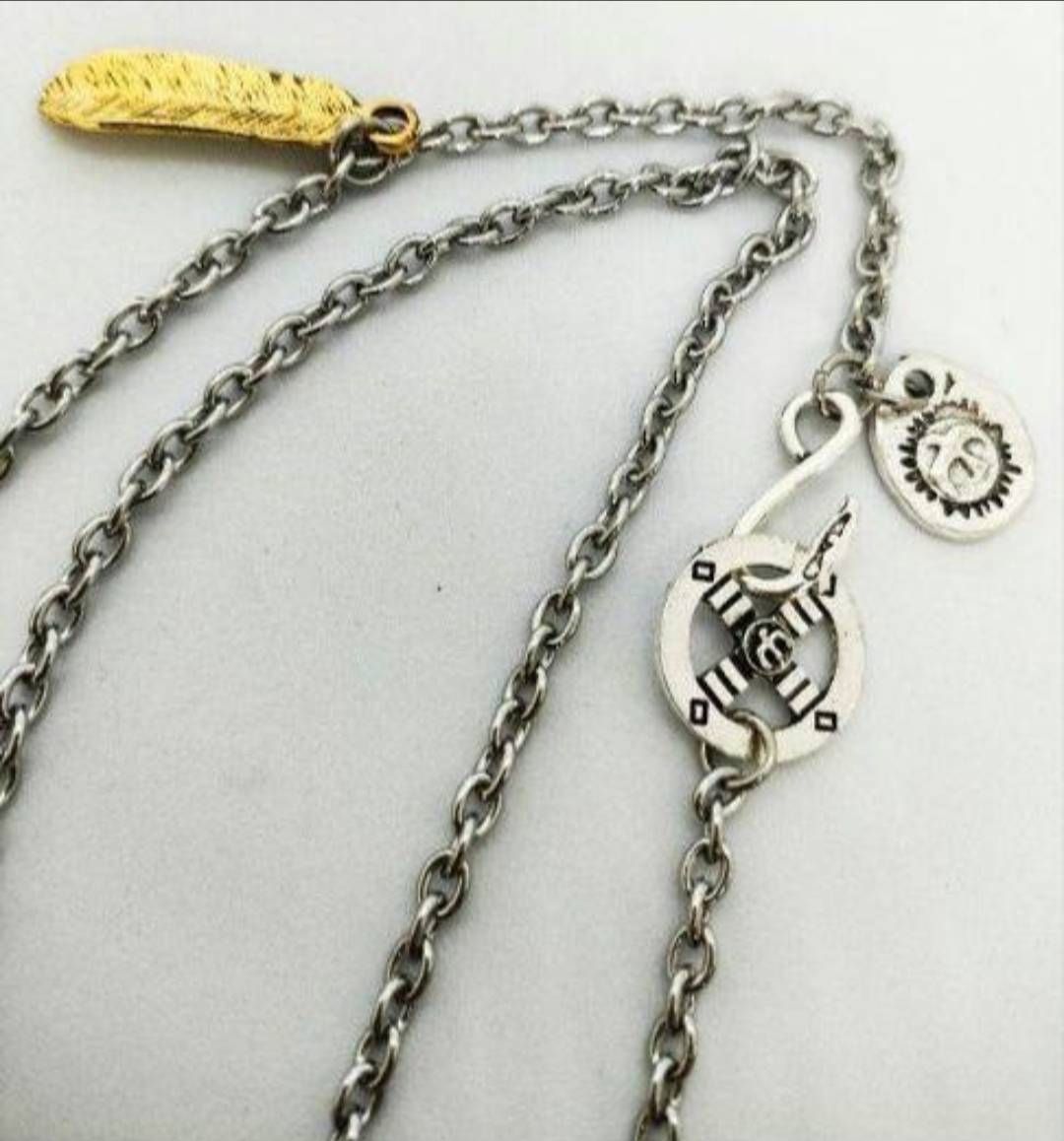 NAVAJO ナバホ RB刻印 シルバー ターコイズ フェザーネックレス NAVAJO ナバホ RB刻印 シルバー ターコイズ フェザーネックレス