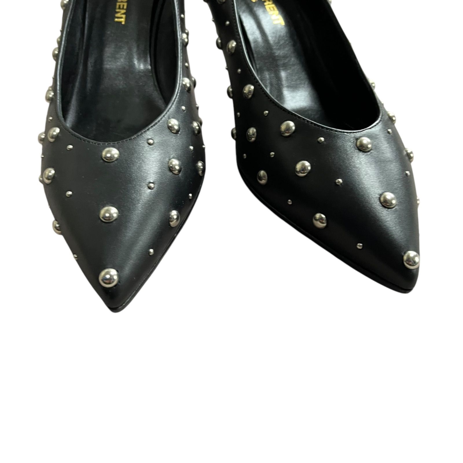 SAINT LAURENT PARIS サンローラン　スタッズパンプス ほぼ未使用 サンローラン SAINT LAURENT スタッズ ブラック パンプス
