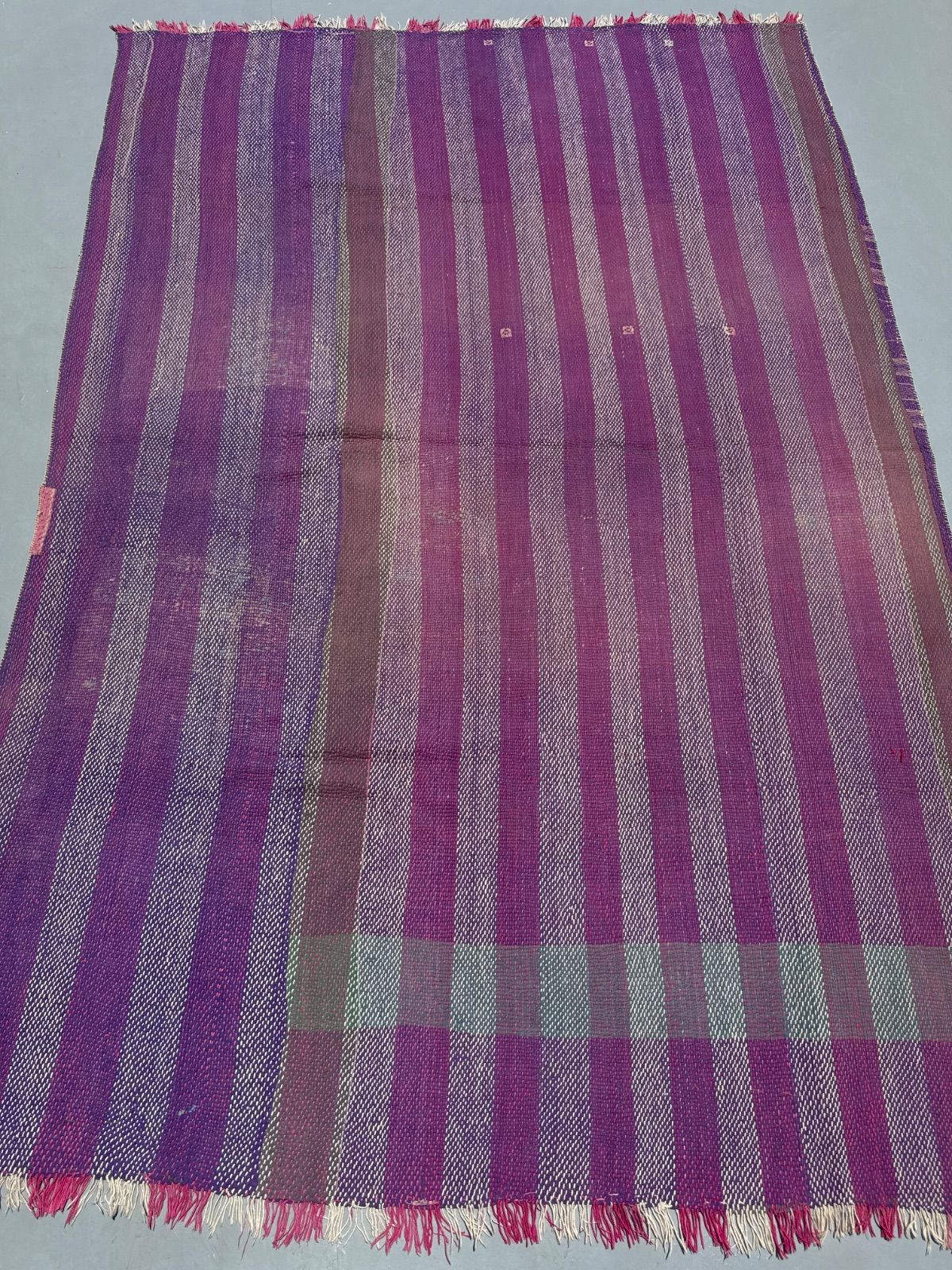 G013 8 カンタ刺繍 ラリーキルト グドゥリー ボロ インド更紗 刺し子 刺子 ピンク シャビーシック アンティーク