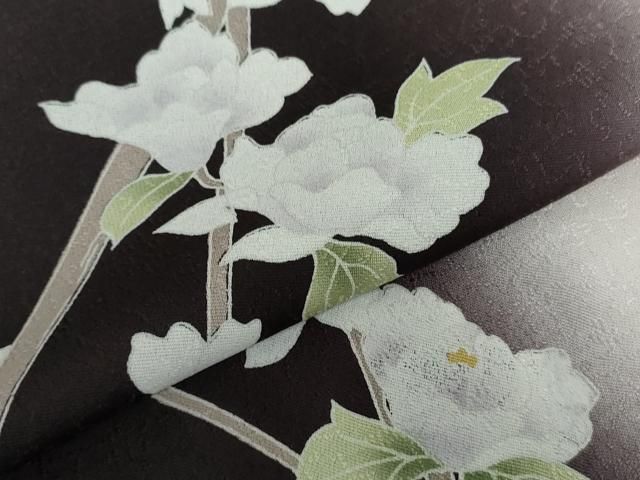 平和屋着物□極上 訪問着 友禅 枝菊 枝花 薄桜色地 暈し染め ロング丈