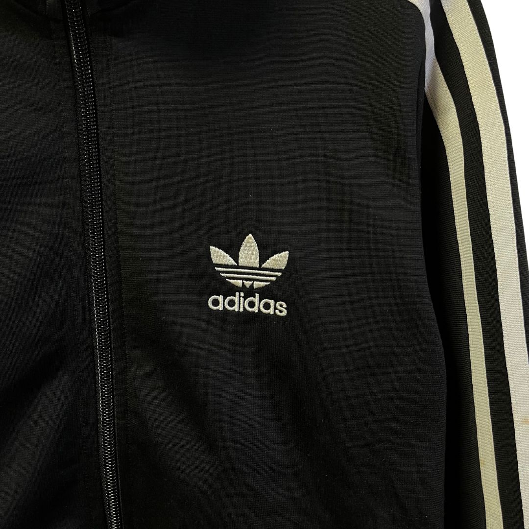 90s adidas トラックジャケット ブラック ファイヤーバード刺繍ロゴ古着 フォロワー限定クーポンあり】アディダス adidas ファイヤー