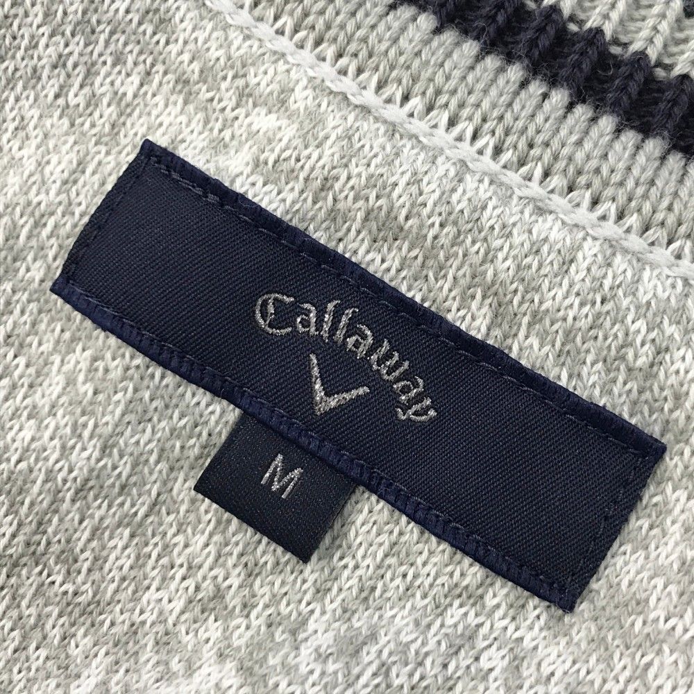 サイズ：M CALLAWAY キャロウェイ Vネック ニットベスト グレー系