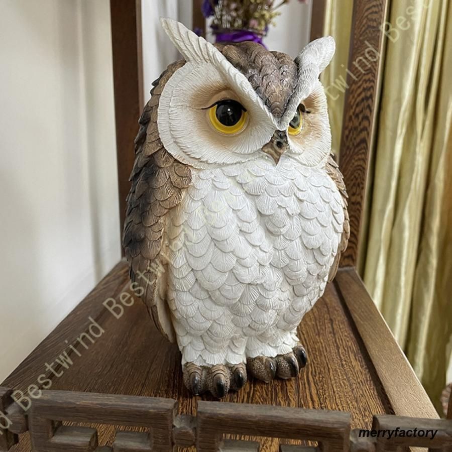 低価，豊富な】 フクロウの置物 可愛い オブジェ ふくろう 鳥 とり