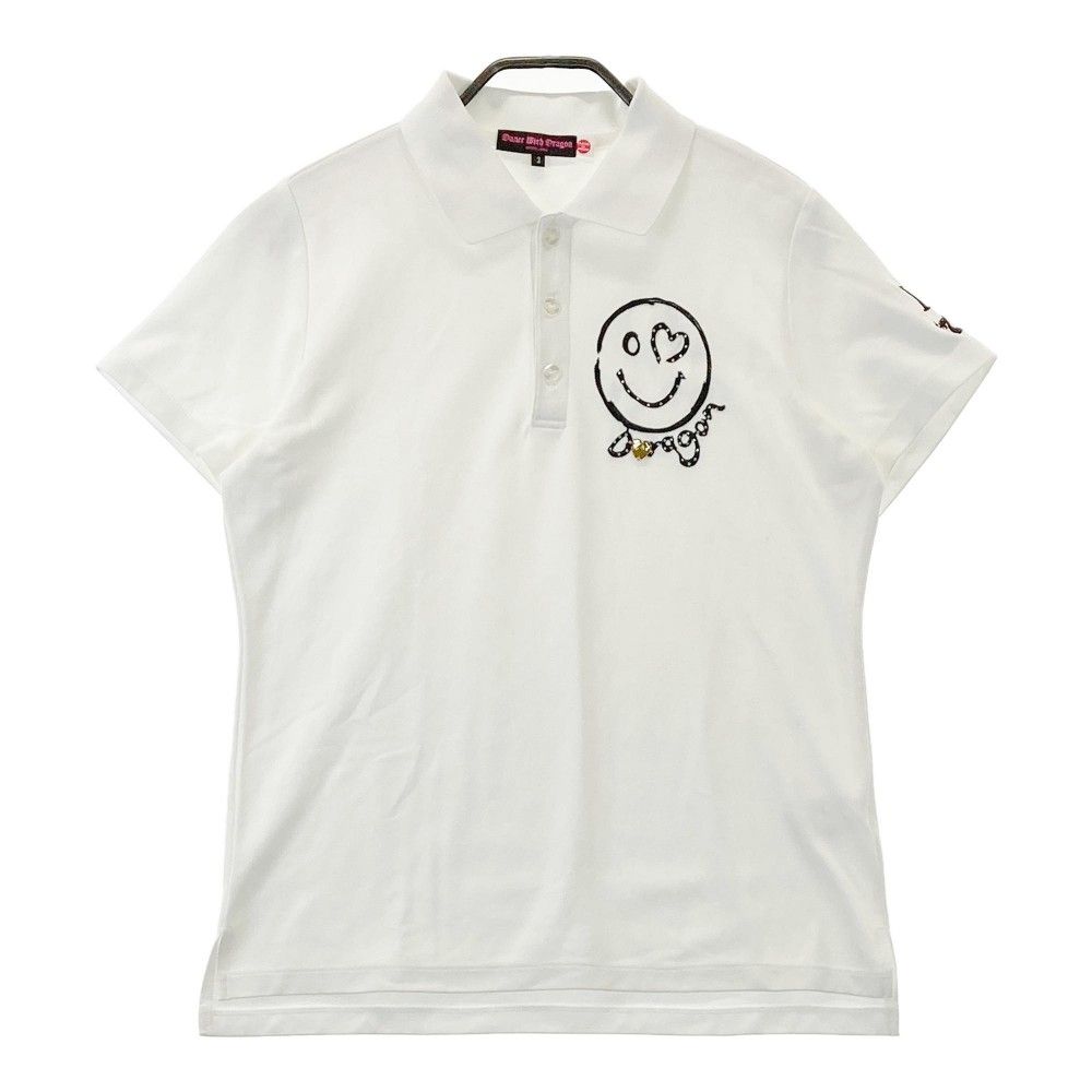 【美品】DANCE WITH DRAGON 半袖ポロシャツ サイズ３ Dance With Dragon DANCE WITH DRAGON ダンスウィズドラゴン