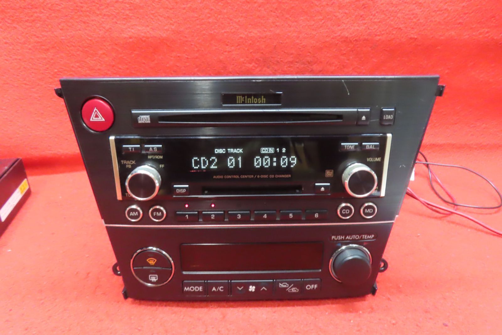 *CS2104* 付 スバル純正 レガシィ 前期 BL5 BP5 BP9 BPE マッキントッシュ PF-40621 EF-12081 CD MDデッキ オーディオ プレーヤー