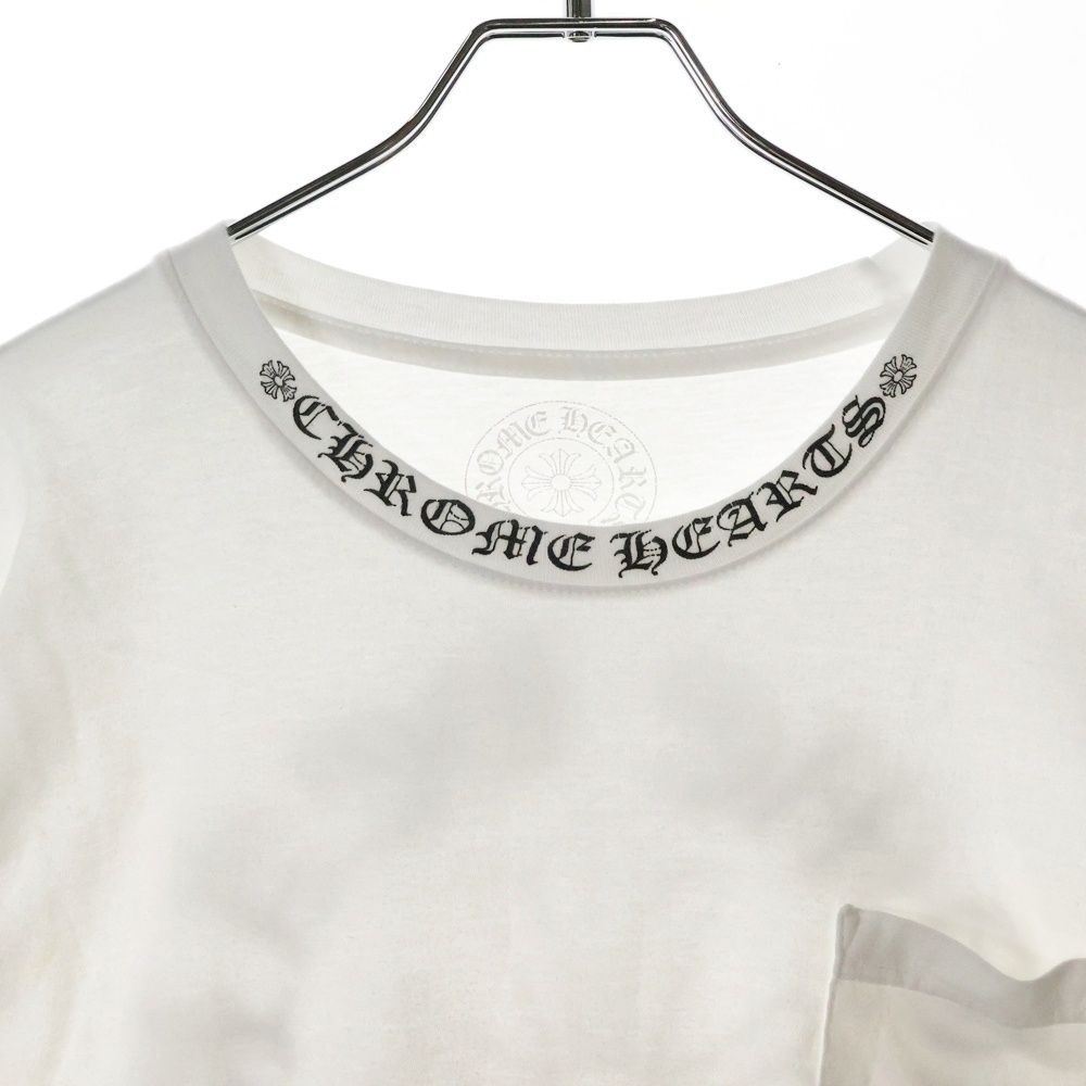 CHROME HEARTS クロムハーツ Vネック Tシャツ CHROME HEARTS (クロムハーツ) Neck Logo L/S Tee ネックロゴ CH