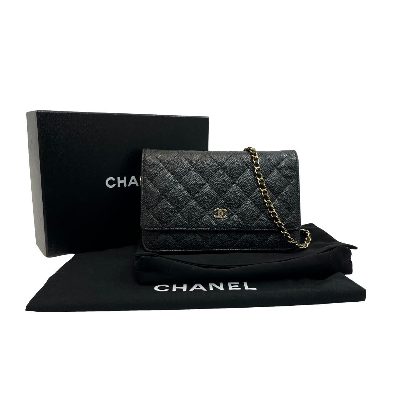 シャネル CHANEL チェーンウォレット マトラッセ キャビアスキン シャネル CHANEL チェーンウォレット マトラッセ キャビアスキン