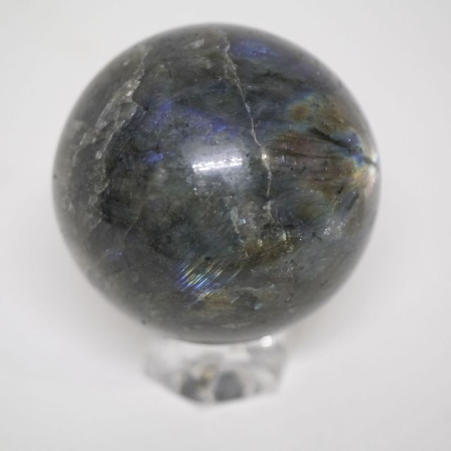 大玉ラブラドライト丸玉 ストア 一点物 約65.2mm(約400g) 台座は付属