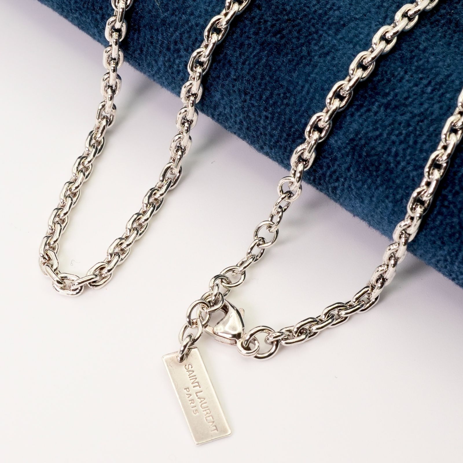 Yves Saint Laurent 喜平 チェーン ネックレス シルバー - メルカリ