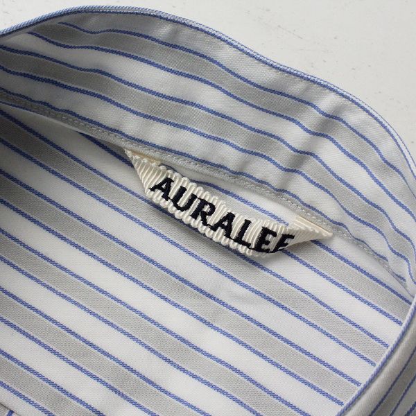 美品 2020SS AURALEE オーラリー WASHED FINX TWILL STRIPE SLEEVELESS ...