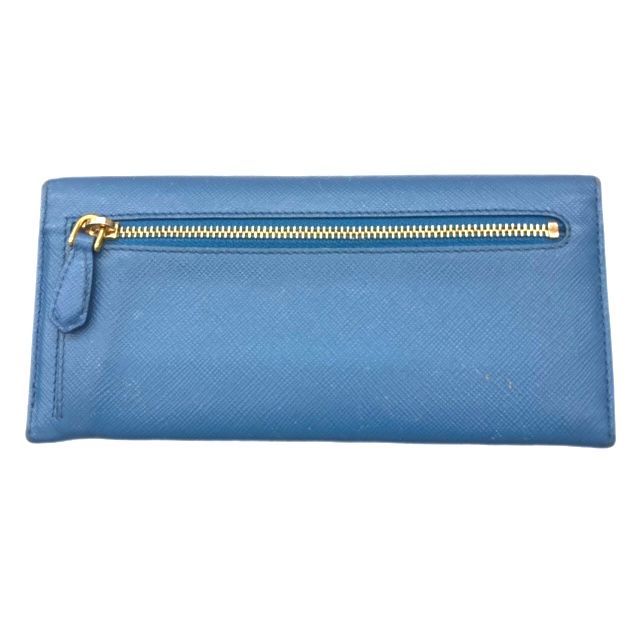 PRADA プラダ 長財布 サフィアーノ リボン コバルト ブルー 青