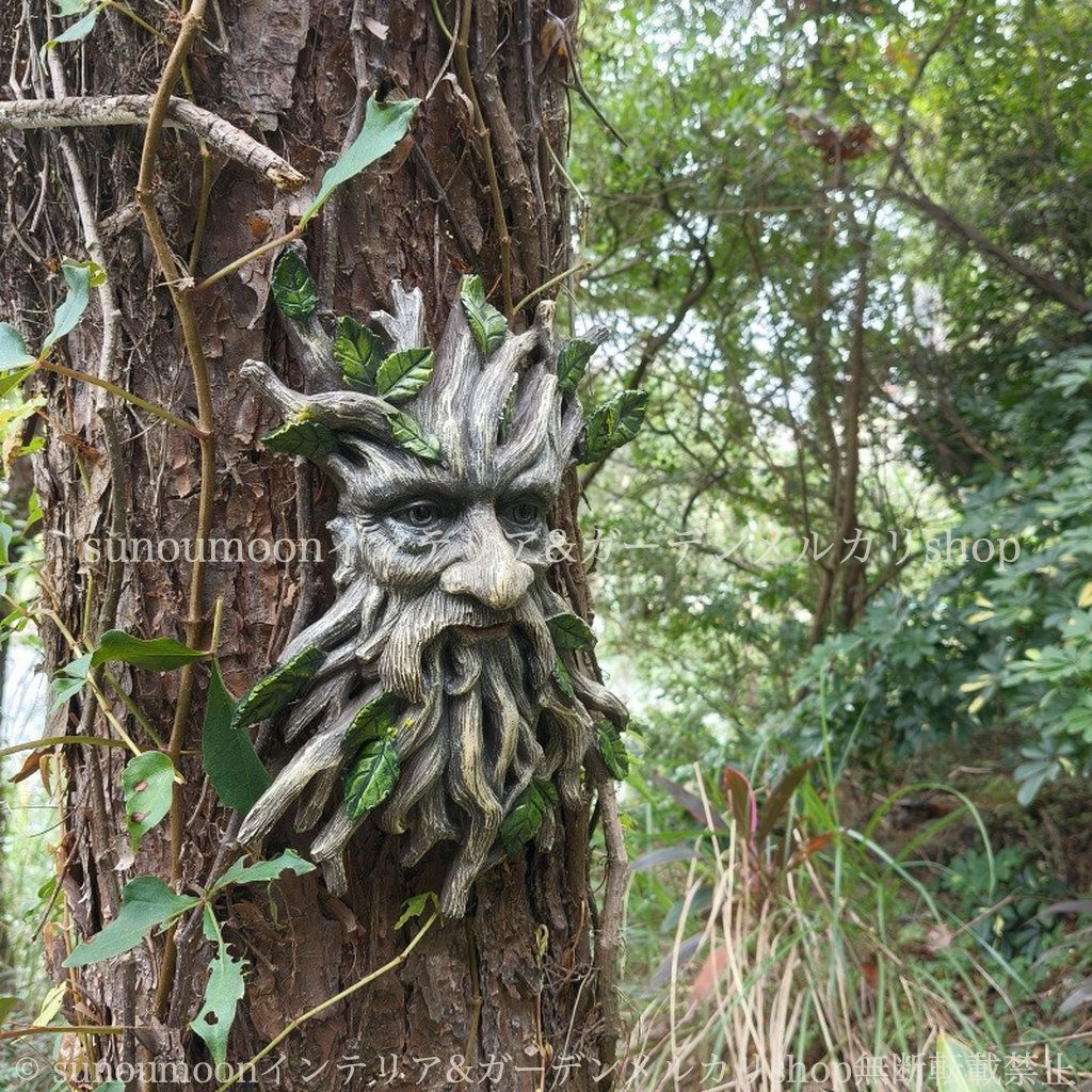 木の精霊 ガーデン ガーデンオブジェ 庭の装飾 お洒落 インテリア 雑貨 庭 おしゃれ ガーデンオーナメント ガーデンインテリア 精霊 ファンタジー ガーデン雑貨 壁掛け ガーデニング 樹脂 8-14