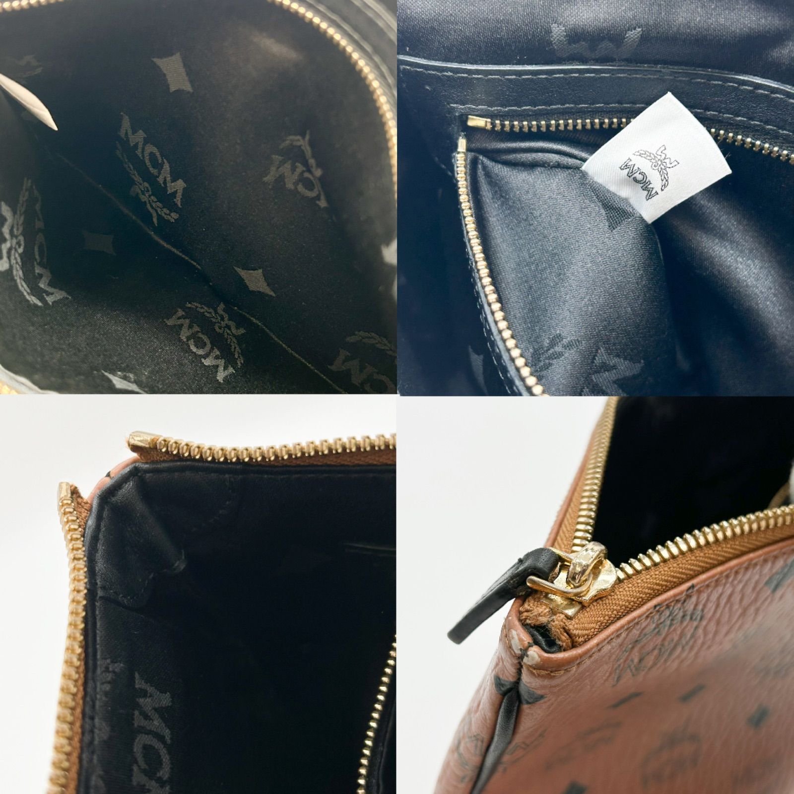 MCM エムシーエム クラッチバッグ ヴィセトス キャメル ロゴ