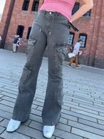 セレクト品 Cargo bootcut denim Gray カーゴブーツカットデニム