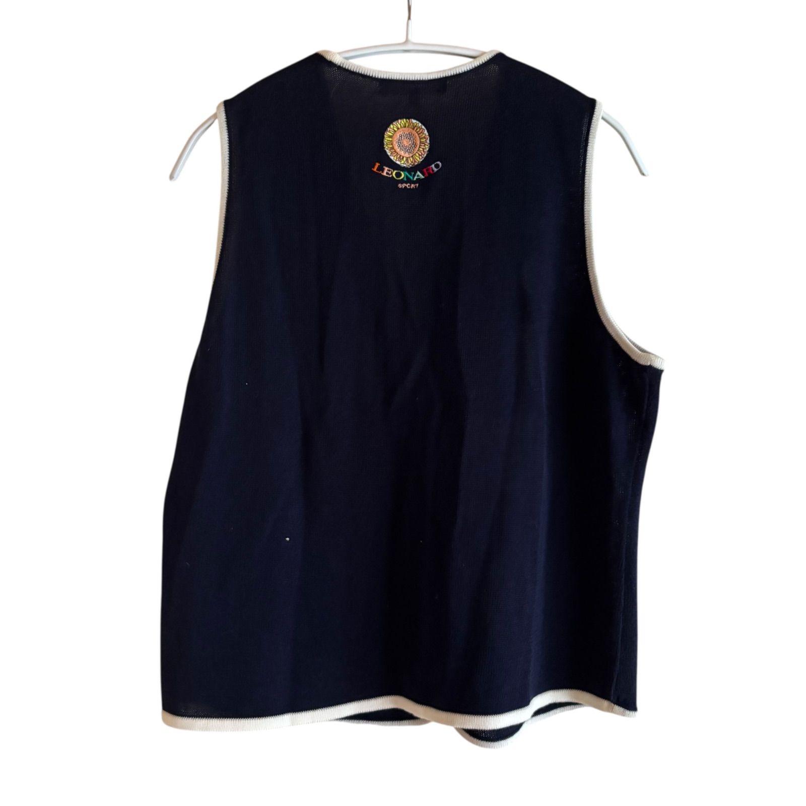 LEONARD SPORT ベスト RE194 【美品】LEONARD SPORT レオナールスポーツ ニットベスト