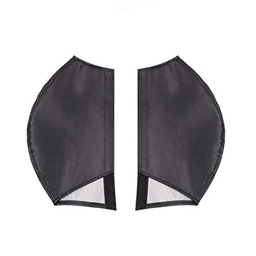 【VULCANS】 レカロシートSR-2/3/4/5用 シートサイドカバー Aタイプ 2PCS PVCレザー ブラック×ブラックステッチ バックレスト 傷防止 内装パーツ カスタム レカロシートの補修、補強に