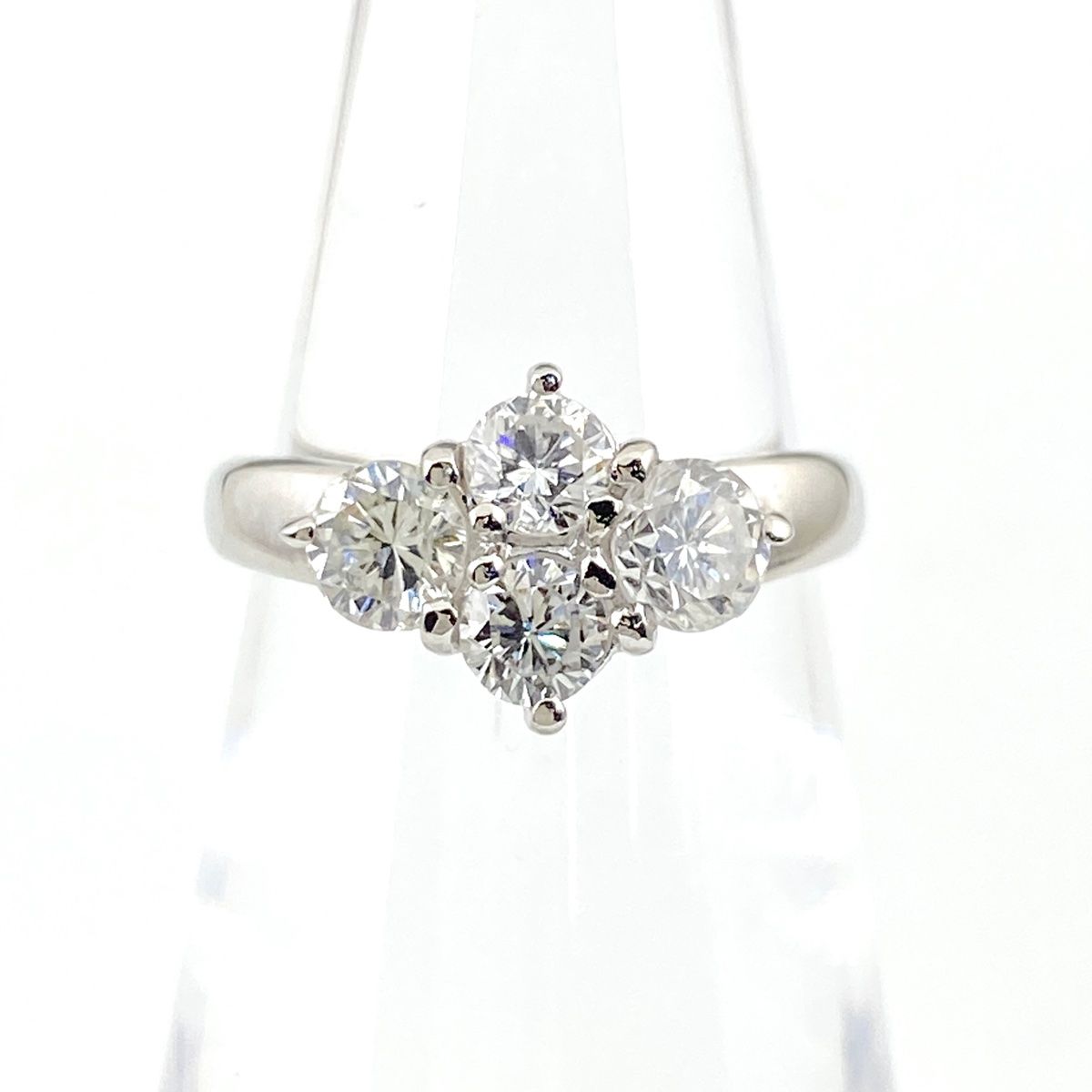 メレダイヤ デザインリング プラチナ 指輪 リング 6.5号 Pt900  