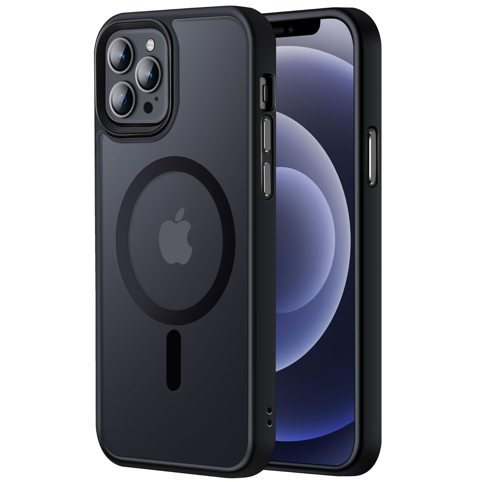 【新着商品】Max 用 ケース Pro 半透明 米軍規格 耐衝撃 13 マグネット搭載 マット感 iPhone 黄ばみなし ストラップホール付き マグセーフ対応 【米軍規格・MagSafe対応】Gtsoho ワイアレス充電対応 
