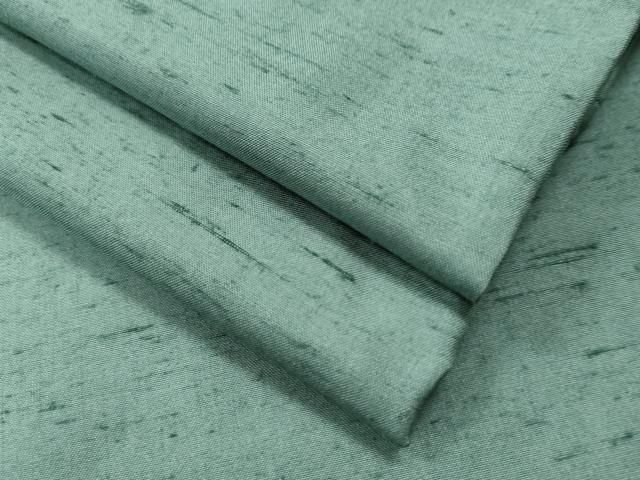 平和屋着物○白山紬 本加賀友禅 岡本幸治 色無地 薄青色 正絹 逸品