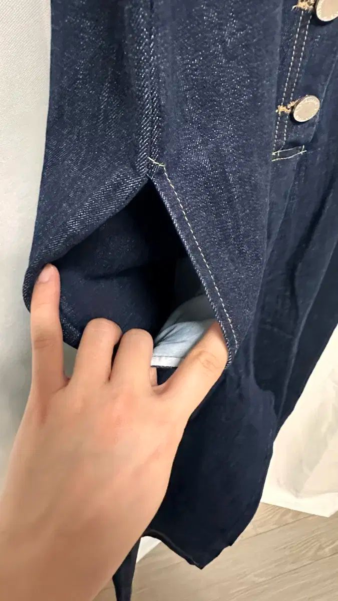 人気アイテムお得に購入！ ハイクオリティ インディゴブルーデニム ウルトラワイド オールインワン