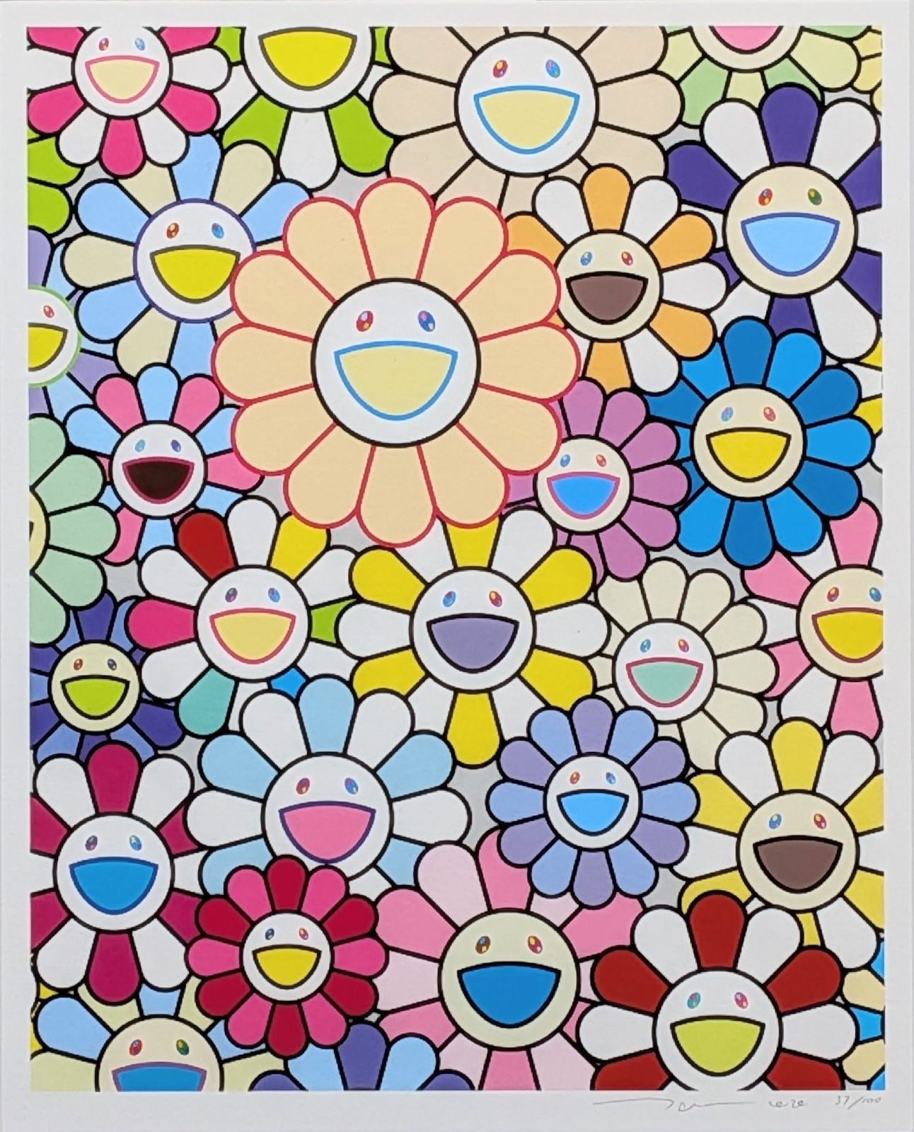 真作 村上隆 お花畑 Field of Flowers アーカイバル版画 WWW_IBETON_RU