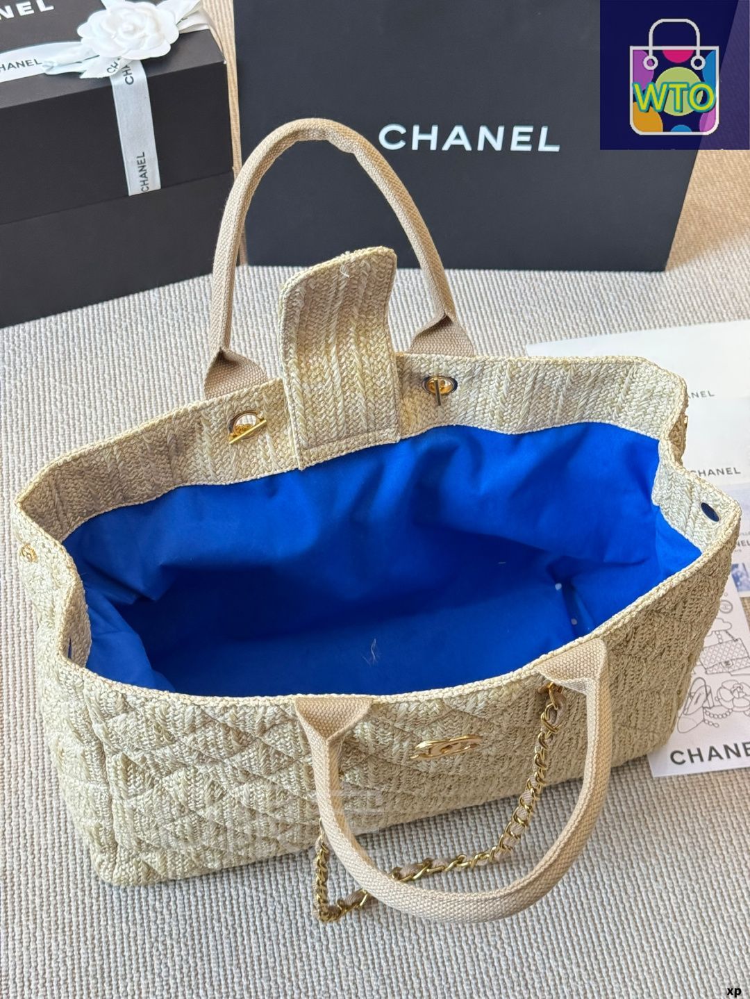 今日特価】Chanel シャネル リゾート風 ストローバッグ シリーズ