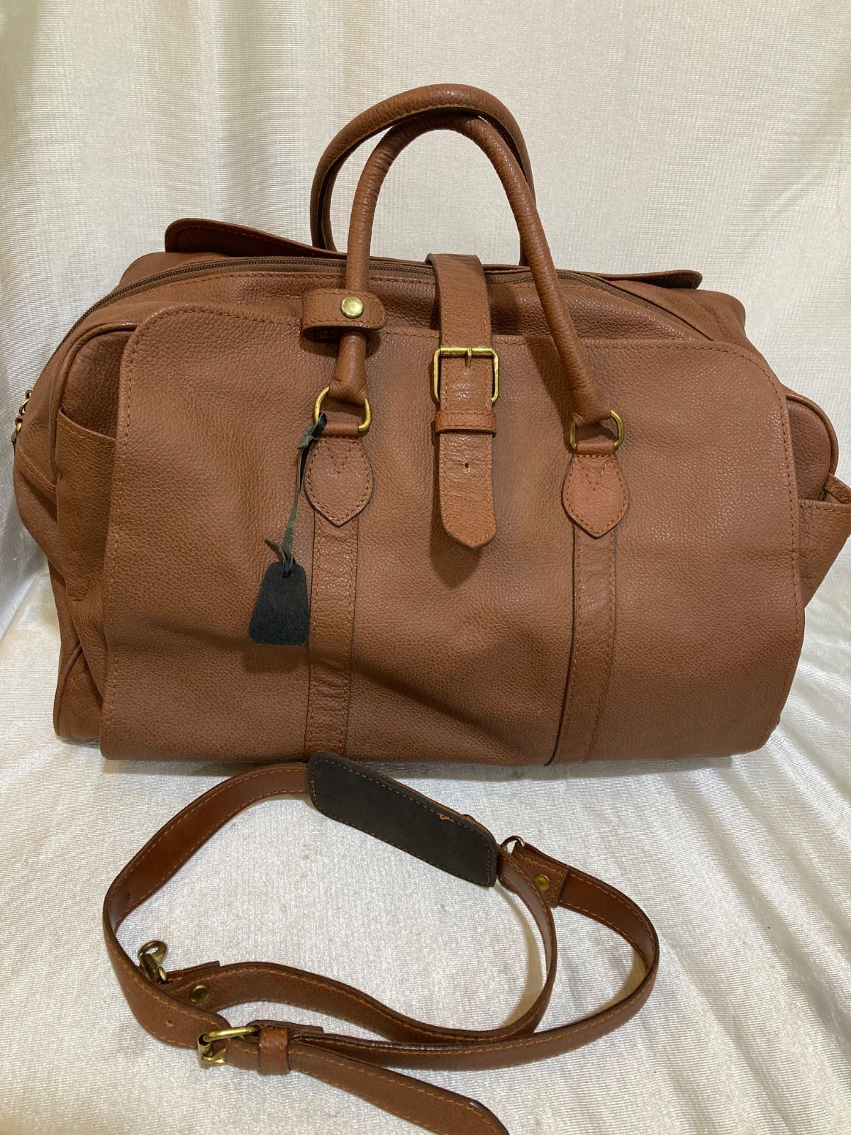 森田鞄 製作所 本革 2way ボストンバッグ ハンドバッグ ブラウン