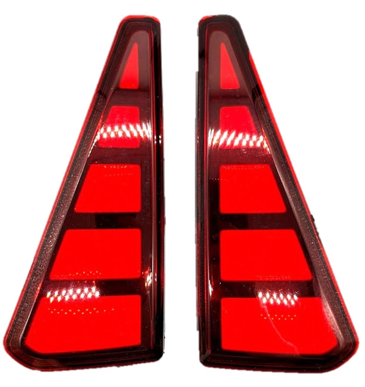 TOYOTA 赤ファイバー 80系 NOAH VOXY LED テール ライト 左右セット ブレーキ連動 リフレクター リア スモール ランプ デイライト 純正交換用 (ファイバーレッド) [ファイバーレッド]