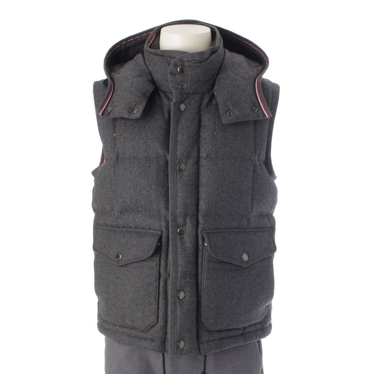 モンクレール ウール ATHENES GILET ATHENES VEST ダウンベスト アウター グレー 1