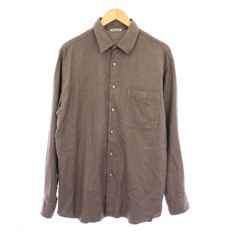 オーラリー AURALEE 22AW SUPER LIGHT WOOL SHIRTS スーパーライト 