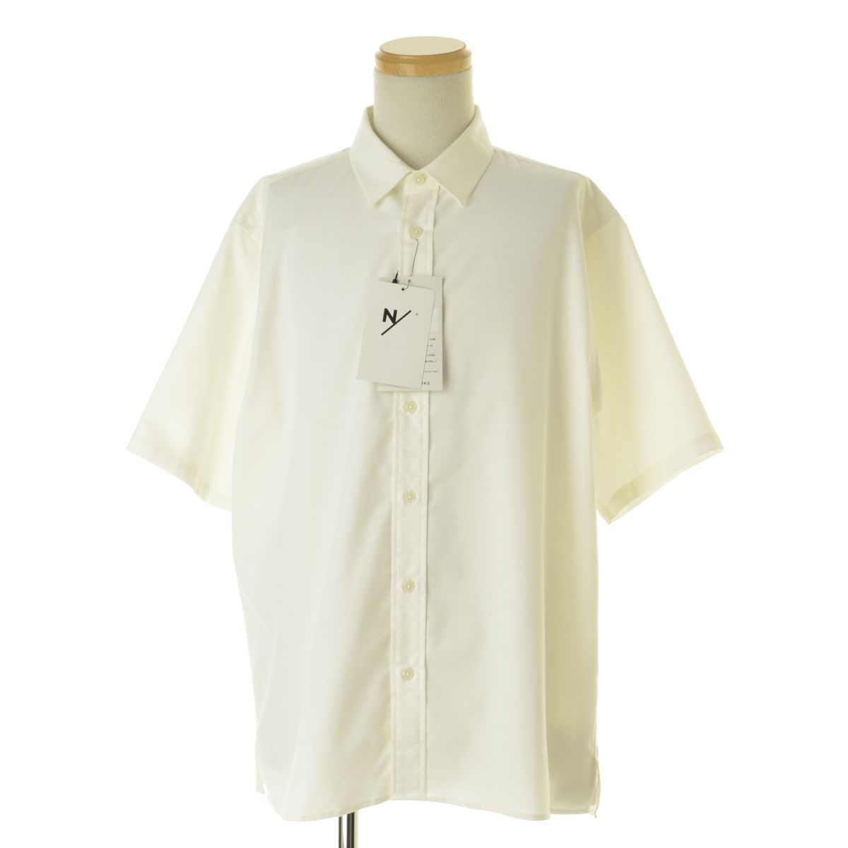 NEUTRALWORKS. / 半袖シャツ/L/ポリエステル/WHT/無地/KS32152 NEUTRALWORKS.】KS32152 MXP SHORT SLEEVE STANDARD OXFORD BOX SHIRT