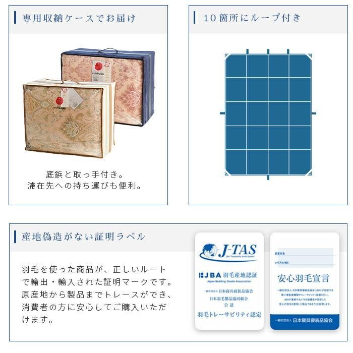 完全立体キルト羽毛布団