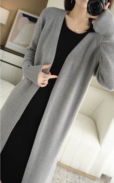 リブニット トッパー ロング カーディガン 膝下 ロング丈 袖あり 長袖 萌袖 Vネック 襟なし ストレート Iライン リブ 前開き 編み込み ニット かわいい 大人可愛い きれいめ シンプル カジュアル 大人 上品 おしゃれ 大人可愛い 大人女子 ラブリー キュート エレガント モダン 種類8：ブラック/S リブニット トッパー ロング カーディガン 膝下