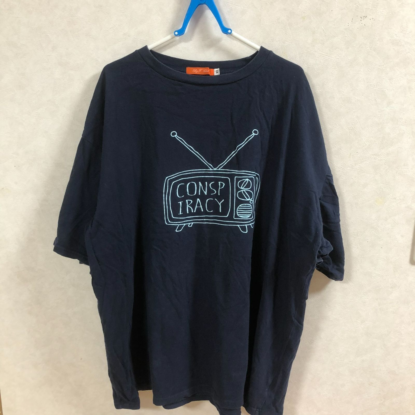 大きいサイズ サカゼン Tシャツ ネイビー テレビジョン X2 4L